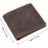 Горизонтальное мужское портмоне из винтажной кожи коричневого цвета Vintage (14965) - 5