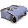 Текстильный портфель для мужчин голубого цвета с кожаными вставками TARWA (19920) - 6