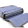 Текстильный портфель для мужчин голубого цвета с кожаными вставками TARWA (19920) - 8