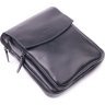 Чорна чоловіча сумка-планшет із гладкої шкіри високої якості SHVIGEL (2418721) - 3