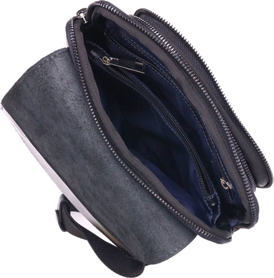Чорна чоловіча сумка-планшет із гладкої шкіри високої якості SHVIGEL (2418721)
