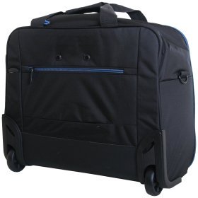 Текстильная дорожная сумка черного цвета на колесах Vip Collection 102672