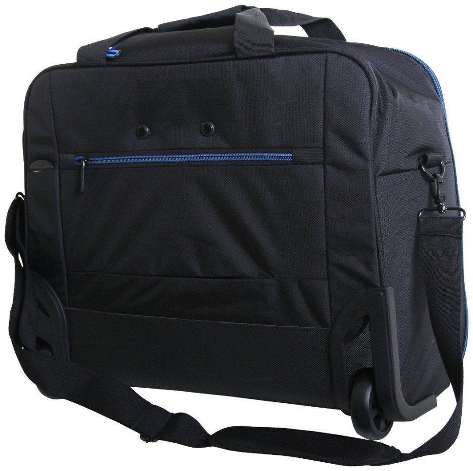 Текстильная дорожная сумка черного цвета на колесах Vip Collection 102672 modnotak фото №3