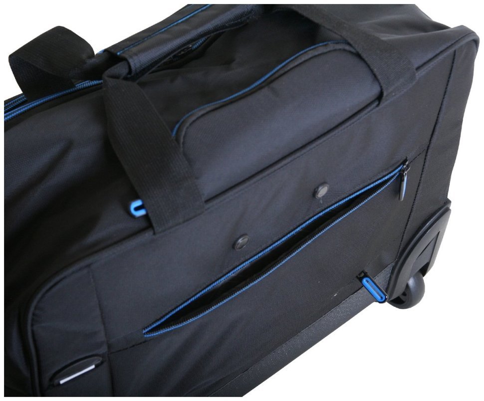 Текстильная дорожная сумка черного цвета на колесах Vip Collection 102672 modnotak фото №6