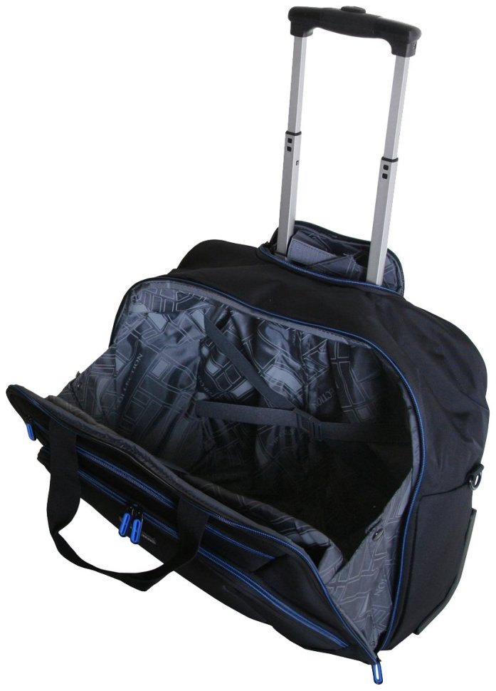 Текстильная дорожная сумка черного цвета на колесах Vip Collection 102672 modnotak фото №7