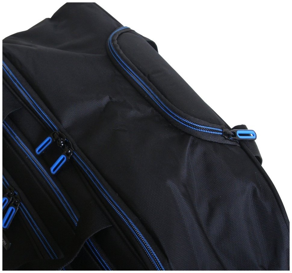 Текстильная дорожная сумка черного цвета на колесах Vip Collection 102672 modnotak фото №9