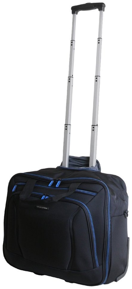 Текстильная дорожная сумка черного цвета на колесах Vip Collection 102672 modnotak фото №10