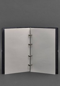 Кожаный блокнот А4 на кольцах (софт-бук) синего цвета BlankNote (42672)