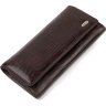 Коричневий жіночий гаманець з лакованої натуральної шкіри з тисненням CANPELLINI (2421708) - 1