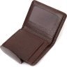 Жіночий гаманець середнього розміру з натуральної зернистої шкіри коричневого кольору CANPELLINI (2421808) - 4