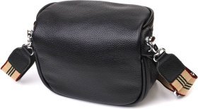 Оригинальная женская сумка через плечо из натуральной черной кожи Vintage (2422122)