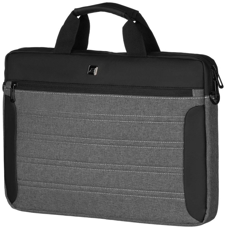 Стильная сумка из водоотталкивающего нейлона для ноутбука до 16" 2E Practic серого цвета 103472 modnotak фото №2