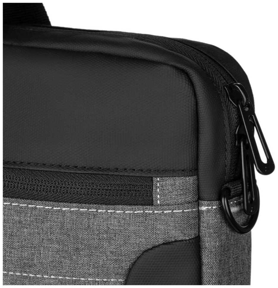 Стильная сумка из водоотталкивающего нейлона для ноутбука до 16" 2E Practic серого цвета 103472 modnotak фото №7