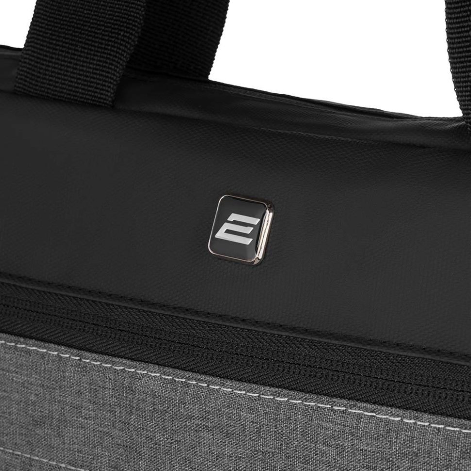 Стильная сумка из водоотталкивающего нейлона для ноутбука до 16" 2E Practic серого цвета 103472 modnotak фото №8