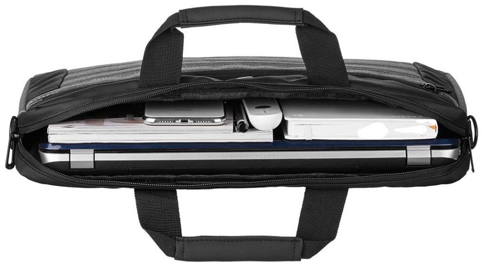 Стильная сумка из водоотталкивающего нейлона для ноутбука до 16" 2E Practic серого цвета 103472 modnotak фото №9