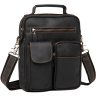 Кожаная барсетка из натуральной кожи черного цвета с золотистой фурнитурой Tiding Bag (15758) фото №1 Кожаная барсетка из натуральной кожи черного цвета с золотистой фурнитурой Tiding Bag (15758) modnotak фото - 1