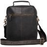 Кожаная барсетка из натуральной кожи черного цвета с золотистой фурнитурой Tiding Bag (15758) фото №4 Кожаная барсетка из натуральной кожи черного цвета с золотистой фурнитурой Tiding Bag (15758) modnotak фото - 4