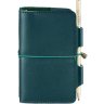 Шкіряний блокнот (Софт-бук) зеленого кольору з утримувачем для ручки BlankNote (13872) - 1