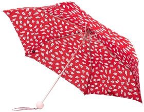 Женский зонт Lulu Guinness by Fulton Minilite-2 L869 Beauty Spot (складной, механика, красный с принтом губ) 93972