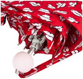 Женский зонт Lulu Guinness by Fulton Minilite-2 L869 Beauty Spot (складной, механика, красный с принтом губ) 93972