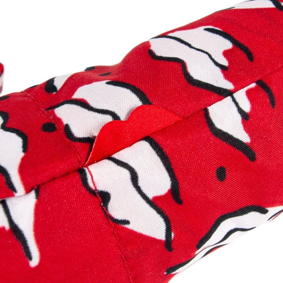 Женский зонт Lulu Guinness by Fulton Minilite-2 L869 Beauty Spot (складной, механика, красный с принтом губ) 93972 modnotak фото №7