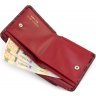 Маленький жіночий шкіряний гаманець червоного кольору під крокодила KARYA (19991) - 6