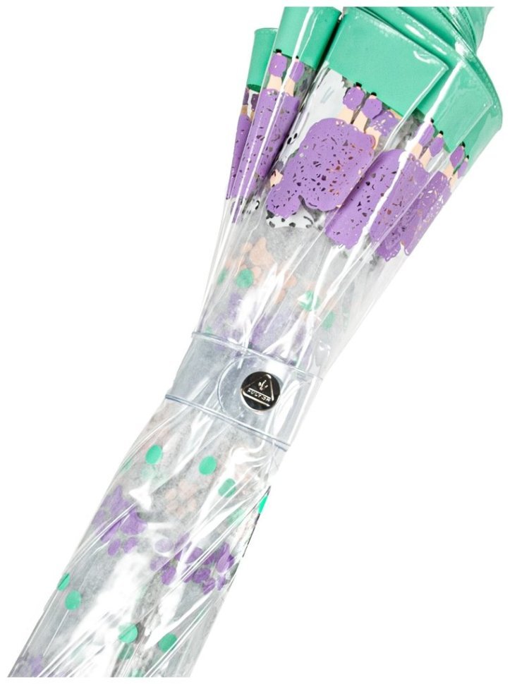 Женский зонт-трость Fulton Birdcage-2 Dog & Bone (механика, прозрачный с принтом собачек) 94072 modnotak фото №11