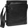Чоловіча чорна шкіряна сумка-планшет через плече Borsa Leather (21923) - 1