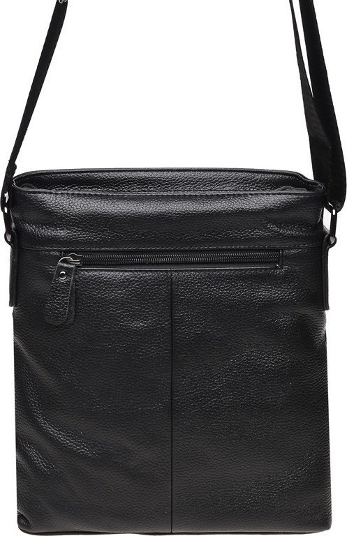 Чоловіча чорна шкіряна сумка-планшет через плече Borsa Leather (21923)