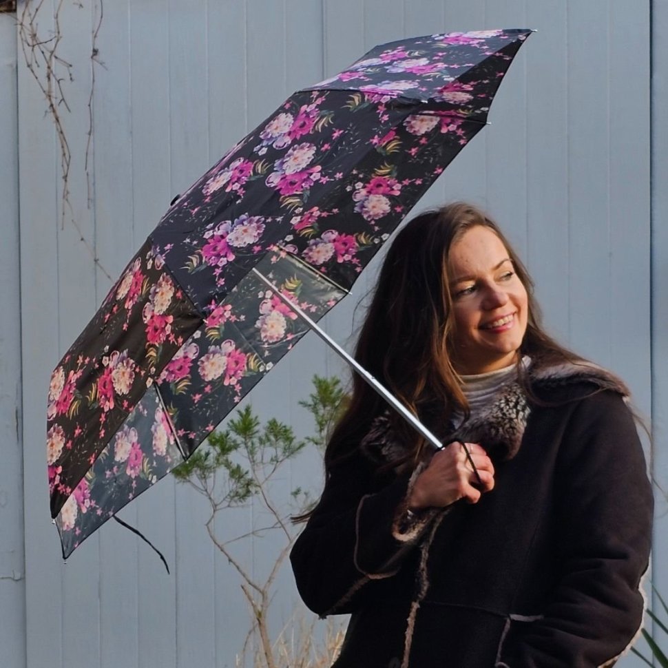 Женский складной зонт Fulton Minilite-2 Delicate Floral (Принт Нежные цветы) 94372 modnotak фото №6