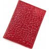 Красная обложка для автодокументов из натуральной кожи под рептилию KARYA (096-018) - 1