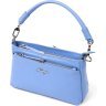 Голубая компактная женская сумка из натуральной кожи с одной ручкой KARYA (2420858) - 1