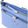 Голубая компактная женская сумка из натуральной кожи с одной ручкой KARYA (2420858) - 5
