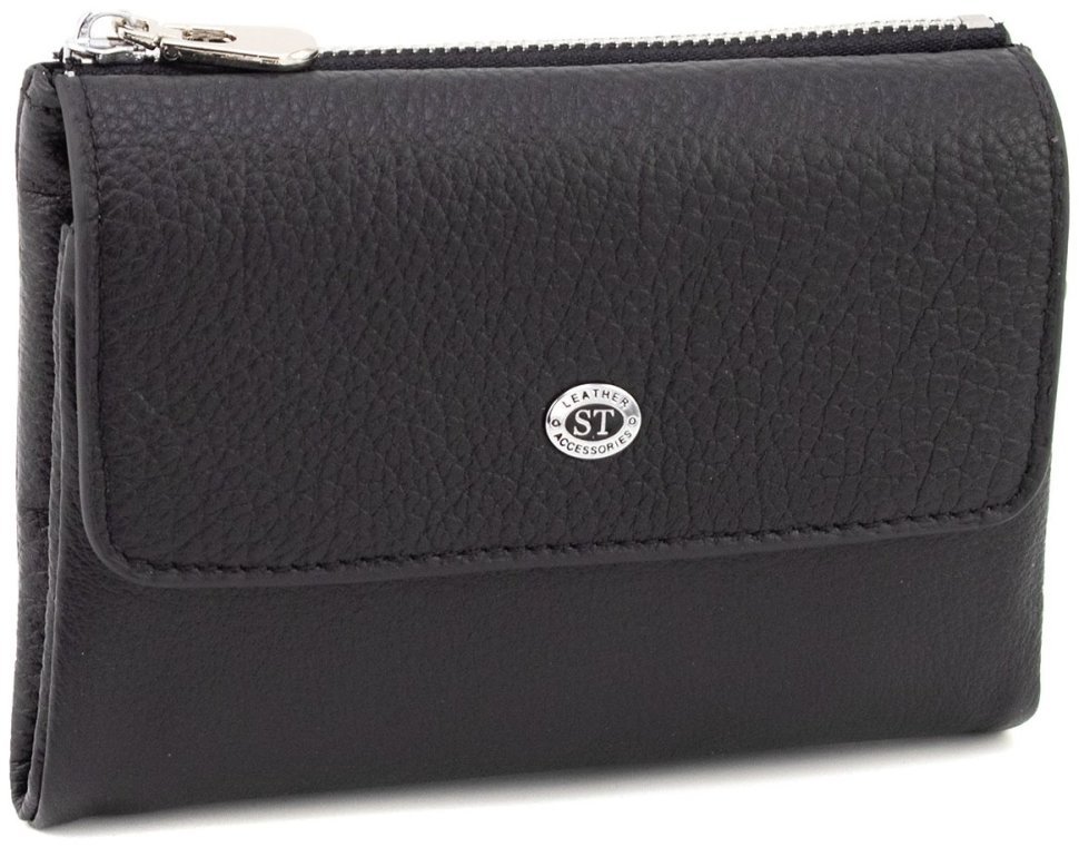Женское кожаное портмоне ST Leather 94572 черное modnotak фото №1