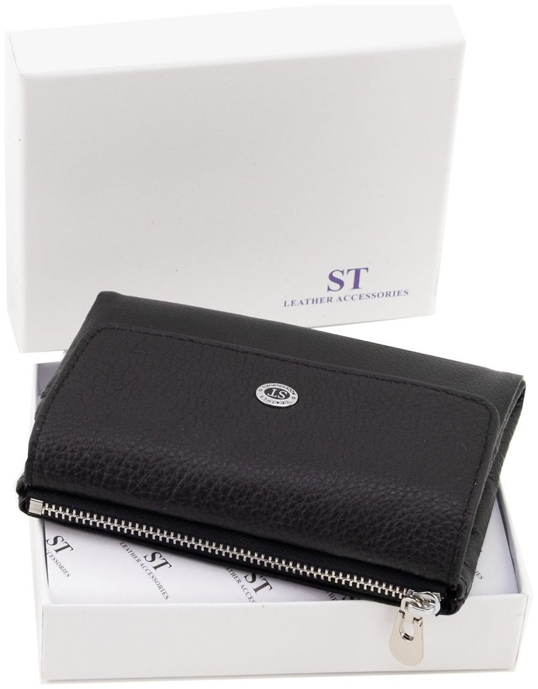 Женское кожаное портмоне ST Leather 94572 черное modnotak фото №10