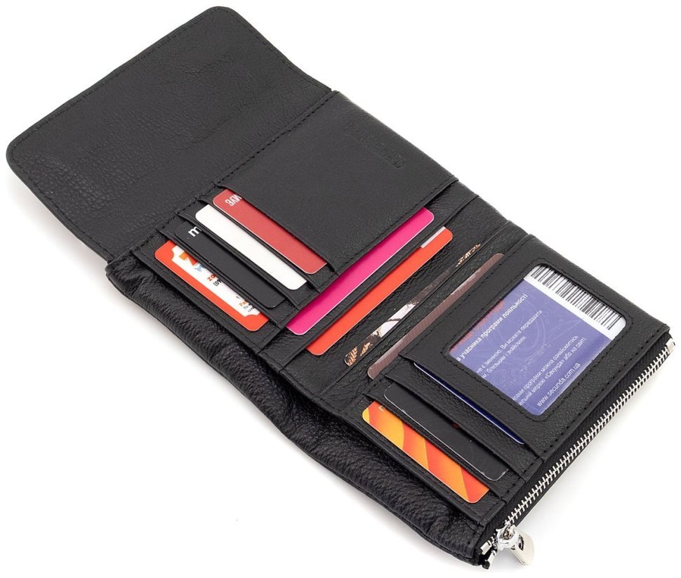 Женское кожаное портмоне ST Leather 94572 черное modnotak фото №6