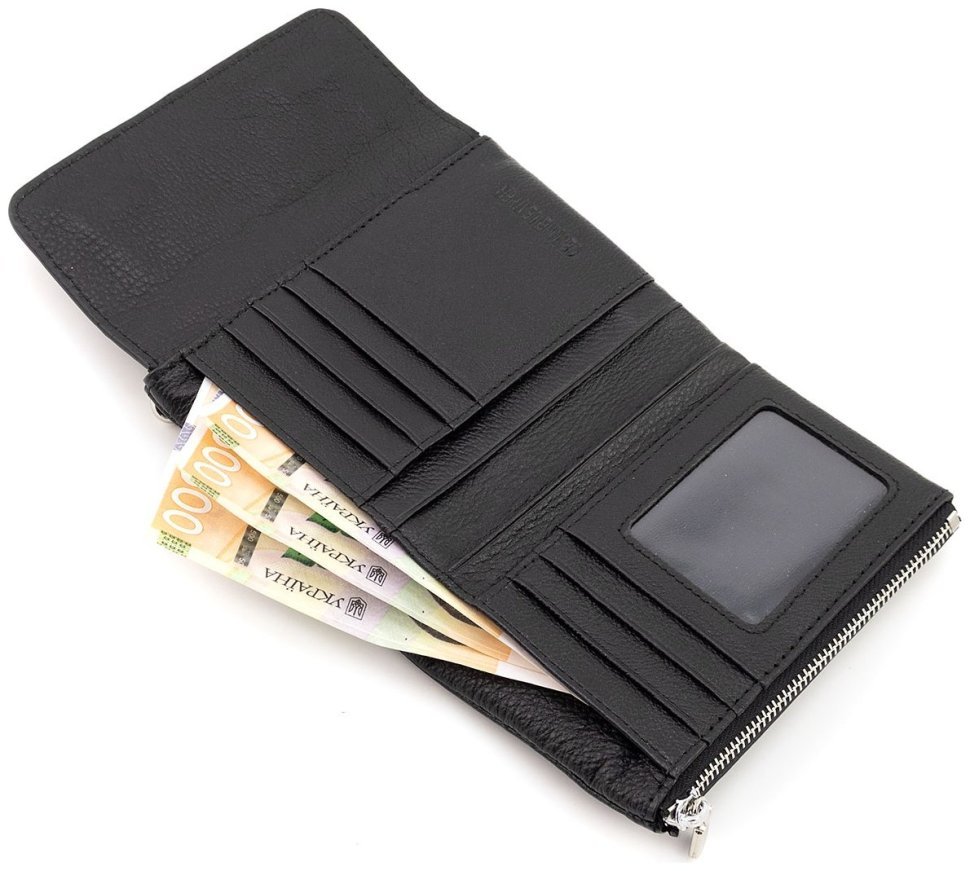 Женское кожаное портмоне ST Leather 94572 черное modnotak фото №7