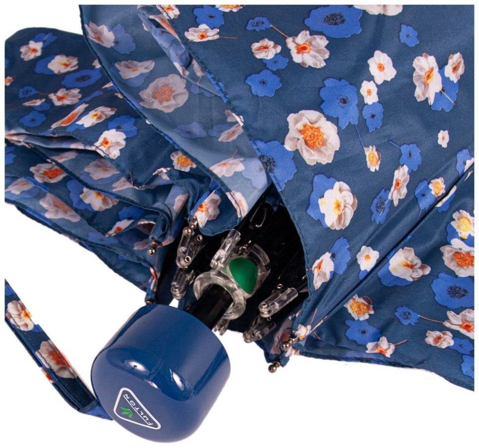 Зонт женский Fulton Soho-2 L859 Shadow Bloom (Механика, синий с цветочным принтом) 94872 modnotak фото №5