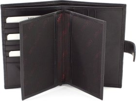 Вертикальный кожаный мужской бумажник с отделением для паспорта KARYA (21053) - 2