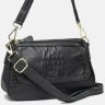 Невелика жіноча шкіряна сумка з текстурою під рептилію Borsa Leather (56772) - 2