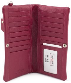 Шкіряний стильний гаманець на кнопці BOSTON (16057)