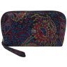 Красивая женская косметичка из кожи с цветочным узорами Desisan 106972 синяя modnotak фото - 1