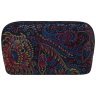 Красивая женская косметичка из кожи с цветочным узорами Desisan 106972 синяя modnotak фото - 3