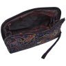 Красивая женская косметичка из кожи с цветочным узорами Desisan 106972 синяя modnotak фото - 4