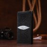 Черное фактурное портмоне из кожи ската STINGRAY LEATHER (024-18098) - 6