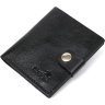 Мужское глянцевое портмоне из натуральной кожи черного цвета Shvigel (2416481) - 1