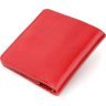 Жіночий маленький червоний гаманець із натуральної шкіри на кнопці Shvigel (2416607) - 2