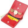Жіночий маленький червоний гаманець із натуральної шкіри на кнопці Shvigel (2416607) - 4