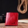 Жіночий маленький червоний гаманець із натуральної шкіри на кнопці Shvigel (2416607) - 6