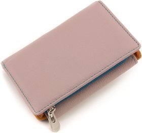 Розовый женский кошелек из натуральной кожи с монетницей ST Leather 1767272
